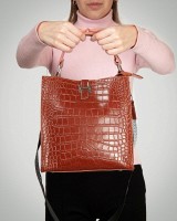 Женская кожаная сумка через плечо ALEX RAI 9701 camel