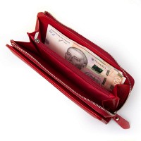 Женский кожаный кошелек Classik  DR. BOND WN-23-21 red