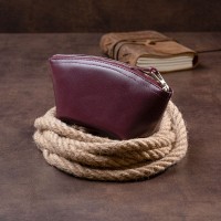 Женская кожаная косметичка Amelin GRANDE PELLE 11300 Сливовая