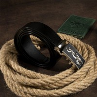 Мужской кожаный ремень автомат Vintage 20256