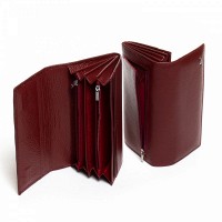 Женский кожаный кошелек Classik  DR. BOND W501-2 wine-red