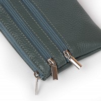 Женская кожаная косметичка-ключница Cosmetic A-00141 blue
