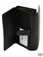 Женский кожаный черный кошелек Classik dr.Bond W46 black