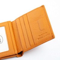 Женский кожаный кошелек Bright DR. BOND WS-33 yellow