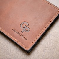 Кожаный зажим для купюр GRANDE PELLE 11477 Коричневый