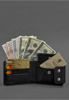 Мужское кожаное портмоне Zeus 9.0 черное Crazy Horse BN-PM-9-G-KR