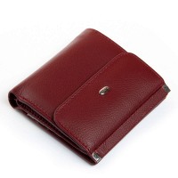 Женский кожаный кошелек Bright DR. BOND WS-33 wine red