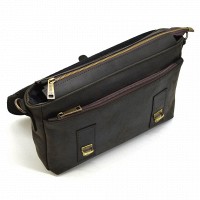 Мужской кожаный коричневый портфель TARWA RC-6008-3md