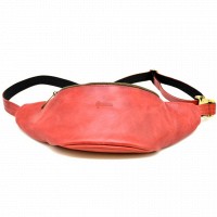 Кожаная красная сумка на пояс Tarwa rr-3036-4lx