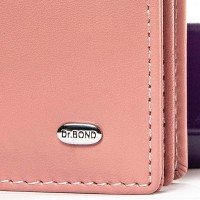 Женский кошелек из кожи Classic DR. BOND WMB-3M pink