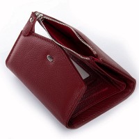 Женский кожаный кошелек Classik  DR. BOND WN-23-18 wine-red