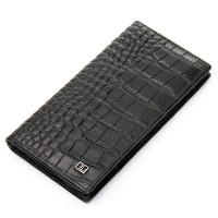 Мужской кожаный кошелек BE BRETTON 168-Q74 black croco