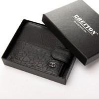 Мужской кожаный кошелек BE BRETTON 208-L0611 black mix