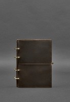 Кожаный блокнот на кольцах (софт-бук) BlankNote 9.0 в мягкой коричневой обложке BN-SB-9-SOFT-O