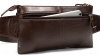 Коричневая сумка на пояс Vintage 14897