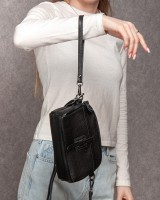 Женский молодежный кожаный клатч ALEX RAI 99102 black