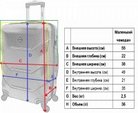 Чемодан из ABS пластика Bonro Style 55х22х38 см мини 10500407