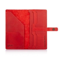 Тревел-кейс из кожи Hi Art TC-01 Shabby Red Berry Mehendi Art