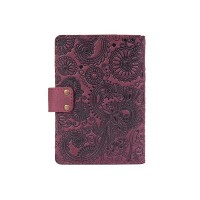 Обложка для паспорта из кожи Hi Art «Mehendi Art» PB-02/1 Shabby Plum