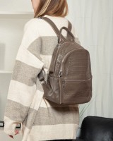 Женский кожаный рюкзак ALEX RAI 95518-9 khaki