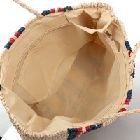 Пляжная плетеная сумка PODIUM 6170 beige