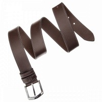 Мужской кожаный тёмно-коричневый ремень GRANDE PELLE 11158
