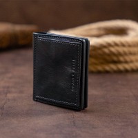 Мужское кожаное портмоне GRANDE PELLE 11329 Черное