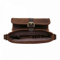 Мужская кожаная сумка Ashwood Toby Brown (Коричневый)