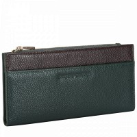 Кожаный женский кошелек Smith and Canova 26801 Althorp (Green-Brown)