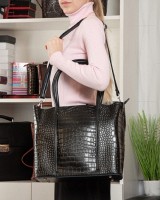 Женская кожаная сумка ALEX RAI 00109 black