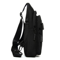 Мужская тканевая сумка-слинг Lanpad A4157 black бол(копия)