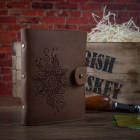 Кожаный картхолдер Hi Art «Mehendi Classic» CH-06 Shabby Cumaru