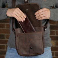 Мужское кожаное тёмно-коричневое портмоне SHVIGEL 16153