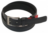 Мужской кожаный ремень под брюки Skipper  1036-35 черный 3,5 см