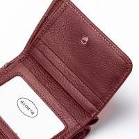 Женский кожаный кошелек Bright DR. BOND WS-403 wine red