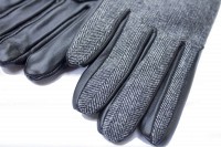 Женские серые комбинированные перчатки Shust Gloves