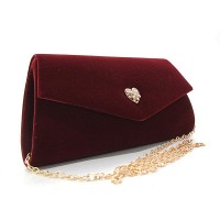 Женский велюровый клатч Rose Heart (103056-1)