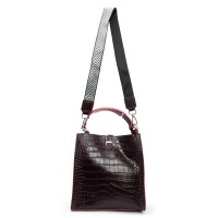 Женская кожаная сумка через плечо ALEX RAI 9701 bordo