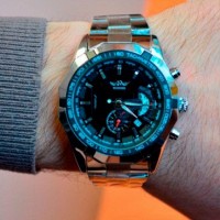 Мужские часы с календарем WINNER TITANIUM 1038