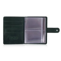 Кожаный картхолдер Hi Art «7 wonders of the world» CH-06 Shabby Alga