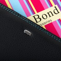 Женский кожаный кошелек Rainbow  DR. BOND   WRN-22   black