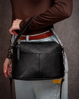 Женская кожаная сумка ALEX RAI 10A black
