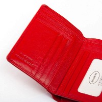 Женский кожаный кошелек Bright DR. BOND WS-31 red