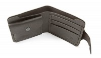 Черный мужской кошелек ручной работы из кожи BOGZ Classic+ CH Black P3M5S6