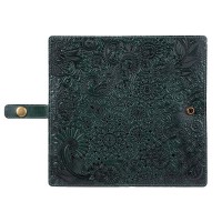 Тревел-кейс из кожи Hi Art TC-01 Crystal Green Mehendi Art