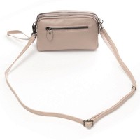 Женский молодежный кожаный клатч ALEX RAI 88085 beige