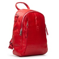 Женский кожаный рюкзак ALEX RAI 8907-9 red croco