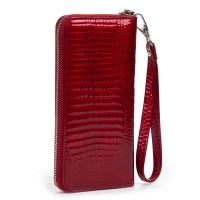 Женский кожаный лаковый кошелек SERGIO TORRETTI FEW38 red