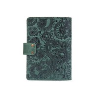 Обложка для паспорта из кожи Hi Art «Mehendi Art» PB-02/1 Shabby Alga