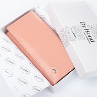 Женский кожаный кошелек Classik  DR. BOND W501 pink purple
